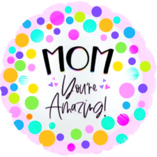 18 inch CTI Happy Mother's Day Floral Foil Square Balloon