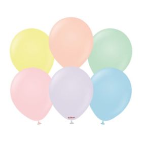 12 Inch Kalisan Macaron Assorted Latex Balloons - 100 CT