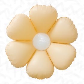 24 inch Decochamp Peach Flower Balloon White Disc - 2 ct