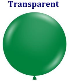 36 inch Tuf-Tex Crystal Emerald Green Latex Balloons - 2 CT