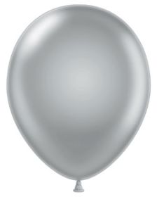 24 inch Tuf-Tex Metallic Silver Latex Balloons - 3 CT